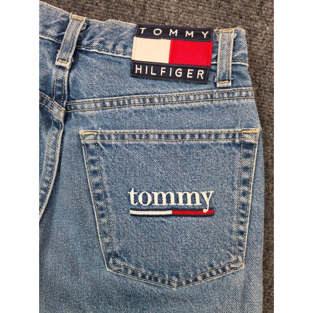 Vintage Tommy Hilfiger Jeans Womens 9/28 Blue High Waisted Light Wash USA 90s